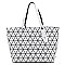 Stylish Geometric Checker Shopper