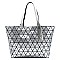 Stylish Geometric Checker Shopper