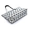Stylish Geometric Checker Shopper