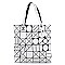 Trendy Geometric Checker Flat Tote