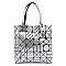 Geometric Checker Flat Tote