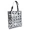 Trendy Geometric Checker Flat Tote
