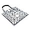 Trendy Geometric Checker Flat Tote