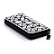 Fashion Geometric Checker Zip Around Wallet