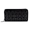 Fashion Geometric Checker Zip Around Wallet