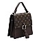 Ring Tassel Monogram Flap Crossbody Satchel