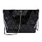 Trendy Geometric Checker Crossbody Clutch Bag