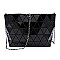 Trendy Geometric Checker Crossbody Clutch Bag