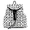 Geometric Checker Drawstring Backpack