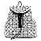 Fashion Geometric Checker Drawstring Backpack