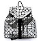Geometric Checker Drawstring Backpack