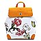 Flower Printed Backpack