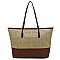 Woven Straw Large Shopper Tote