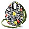 Glossy Leopard Flower Printed 2-in-1 Satchel & Wallet Set