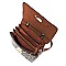 Leopard Twist Lock Flap Convertible Backpack