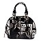 Magazine Cover Collage Mini Dome Satchel