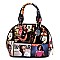 Magazine Cover Collage Mini Dome Satchel