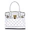 Transparent Monogram Padlock Satchel