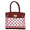 Transparent Monogram Padlock Satchel