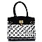 Transparent Monogram Padlock Satchel