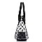 Transparent Monogram Padlock Satchel