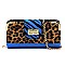 Turn Lock Leopard Zebra Colorblock Crossbody Wallet