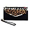 Colorblock Leopard Zebra Bifold Envelope Wallet Wristlet