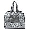 Sequin Python Snake Print Carry On Duffle Bag