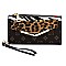 Monogram Leopard Zebra Bifold Envelope Wallet Wristlet
