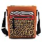 Colorblock Leopard Zebra Crossbody Bag