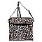 Zip Tassel Leopard Print Crossbody Bag
