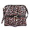 Zip Tassel Leopard Print Crossbody Bag
