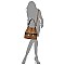 Python Snake Skin Drawstring Shoulder Bag