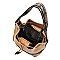 Python Snake Skin Drawstring Shoulder Bag