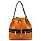 Python Snake Skin Drawstring Shoulder Bag