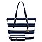 Saffiano Textured Stripe 2-in-1 Tote Bag
