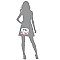 Fashion Bow Flower Dome Crossbody Bag