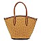 Straw Tote Satchel