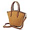 Straw Tote Satchel