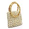 Bamboo Top Handle Beaded Tote