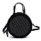 Straw Round 2-way Crossbody Bag