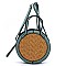 Straw Round 2-way Crossbody Bag
