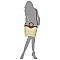2-Way Resin Handle Accent Bamboo Straw Satchel