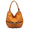 Front Zipper Satchel
