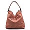 Front Zip Pocket Shoulder Bag Hobo