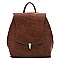 Fashion Push Lock Flap Convertible Backpack