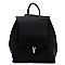 Fashion Push Lock Flap Convertible Backpack
