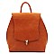Fashion Push Lock Flap Convertible Backpack