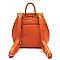 Fashion Push Lock Flap Convertible Backpack