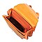 Fashion Push Lock Flap Convertible Backpack